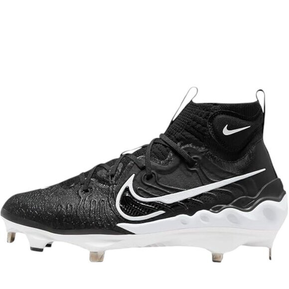 Nike Alpha Huarache‎ NXT Black White Metal Cleats DJ6517-001 Men Size 9 NWOT - Picture 1 of 11